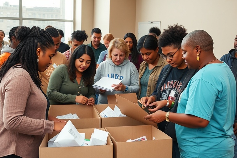 Community volunteers supporting each other